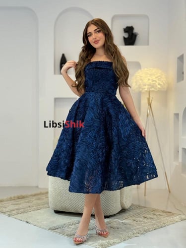 فستان ميد حلزوني