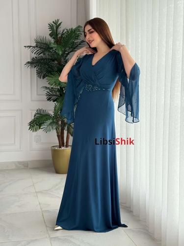 فستان اكمام شيفون