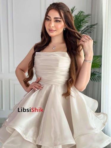 فستان قصير طبقات