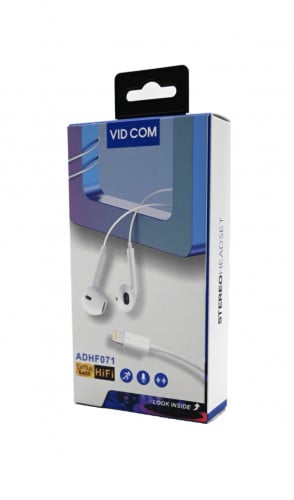 سماعة VIDCOM سلك + بلوتوث للايفون