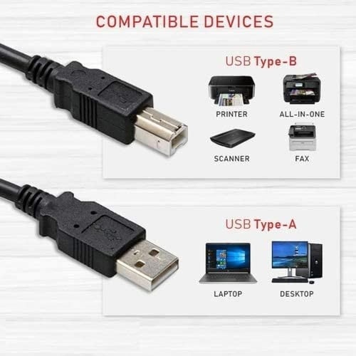 كيبل طابعة USB 2.0 عالي السرعة، 3 أمتار