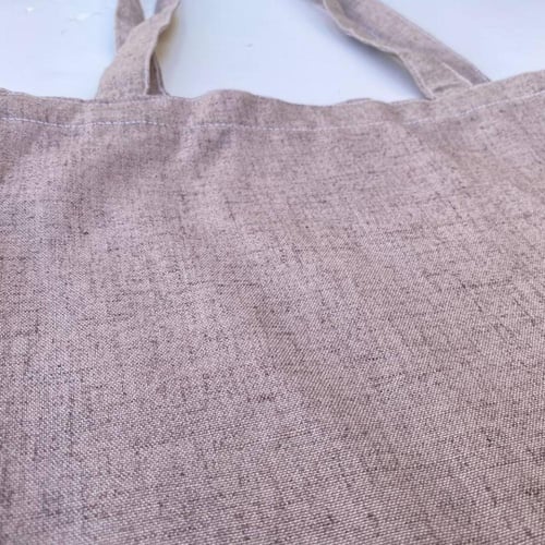 حقيبة توت باق قطن معالج موف سادة 38×35 سم