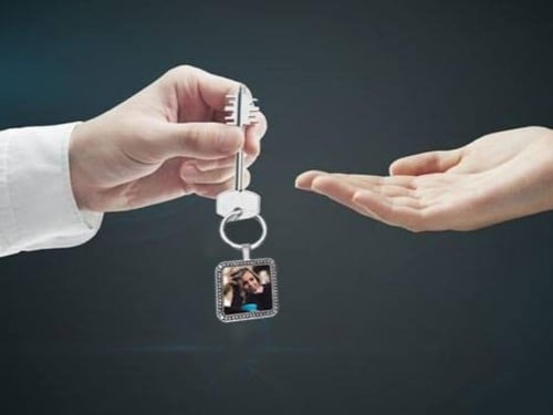 ميدالية مفاتيح قلب طباعه سبلميشن سادة