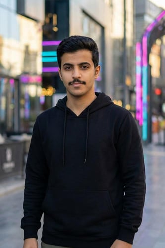 بلوفر قطن فاخر اسود بيسك BASIC سادة