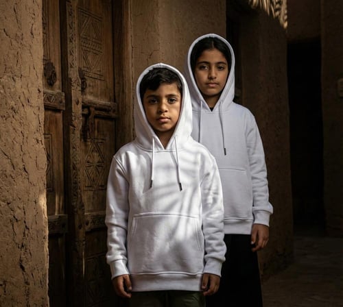 بلوفر ابيض سادة قطن فاخر اطفال سادة