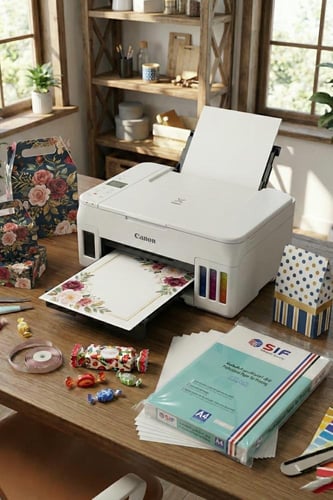 ورق مقوى لامع وجهين SIF بمقاس A4 وزن 200 جرام 50 و...