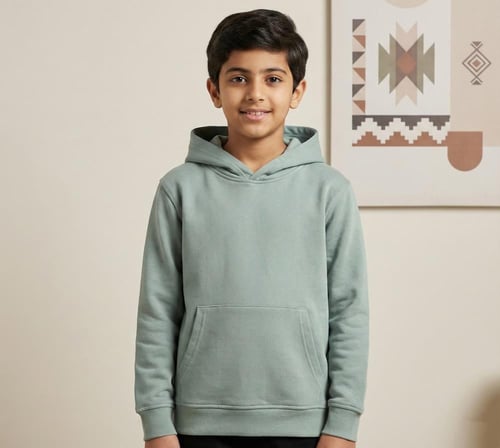 بلوفر قطن تيفاني غامق فاخر اطفال سادة