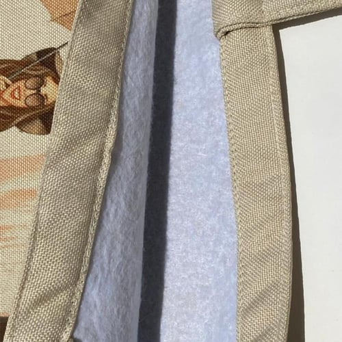 حقيبة توت باق خيش بيج سادة 38×35 سم
