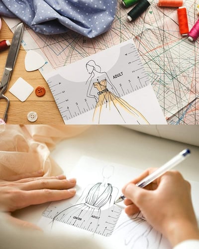 طقم ضبط مقاسات طباعة التصميم على التيشيرت مكون من...