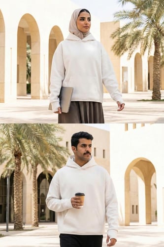 بلوفر اوفر سايز قطن ابيض ملمس ناعم سادة