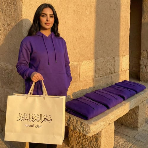 بلوفر شتوي سادة للطباعة جملة - لون بنفسجي قطن فاخر...