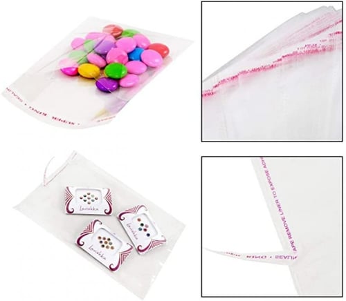 شدة أكياس لاصق شفاف 14 * 10 سم