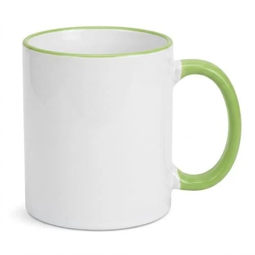 Colorful apple-shaped cup with rim and handle 11 o...