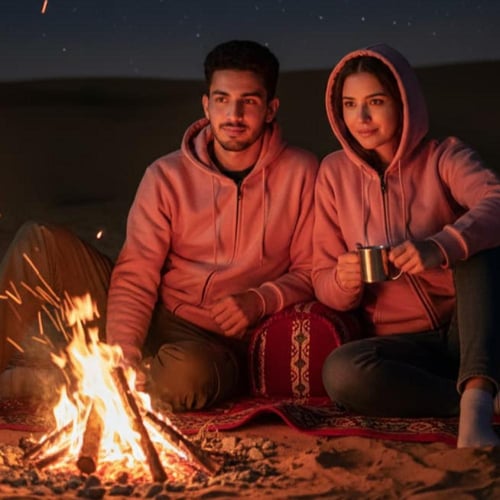 بلوفر قطن فاخر زهري غامق بيسك سحاب سادة