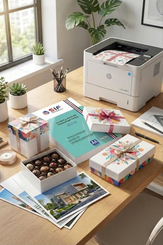 ورق مقوى لامع وجهين SIF بمقاس A4 وزن 200 جرام 50 و...