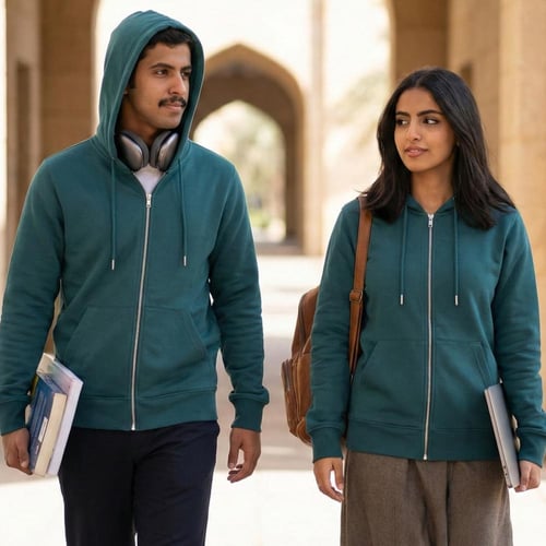 بلوفر قطن فاخر سحاب قماش ماركة بترولي سادة