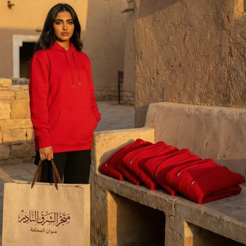 نص درزن (6) حبات بلوفرات شتويه رجاليه قطن اورنج غا...