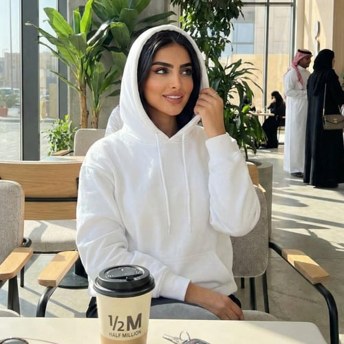 بلوفر قطن ابيض برميم سادة