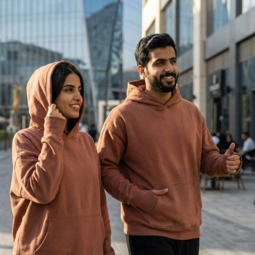 بلوفر اوفر سايز رجالي قطن لحمي سادة