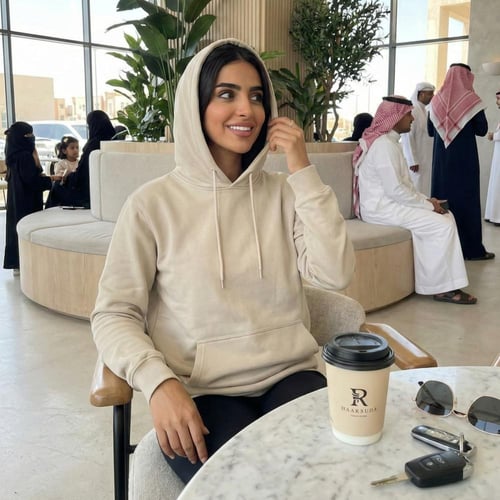 بلوفر قطن رجالي كريمي سادة