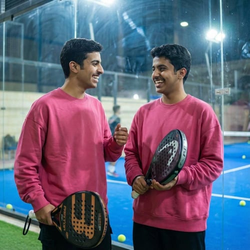 سويت شيرت قطن فاخر زهري بدون قبوع سادة