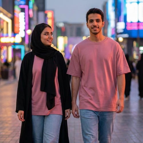 تيشيرت قطن لحمي اوفر سايز فاخر سادة