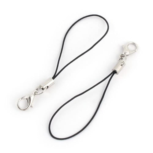 خيط ميدالية لون اسود مع قفل عدد 25 حبة