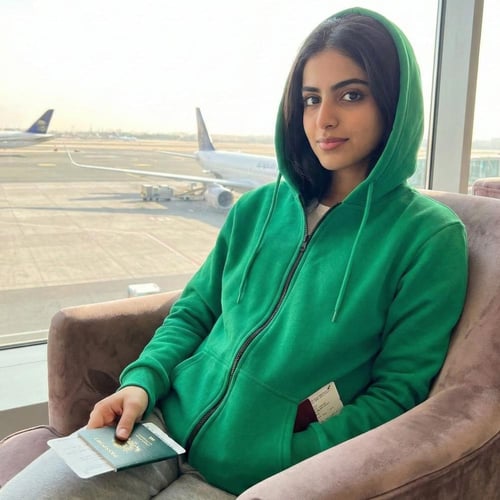 بلوفر قطن فاخر اخضر بيسك سحاب سادة