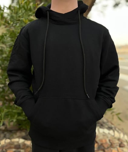 بلوفر قطن فاخر بريميم اسود سادة