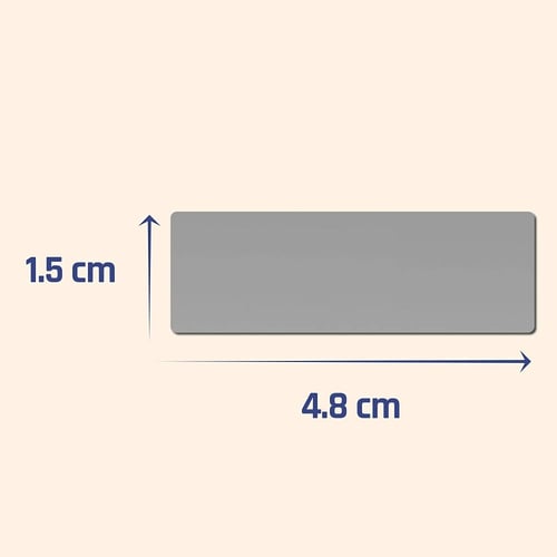 150 ملصق مستطيل قابل للخدش لون رمادي