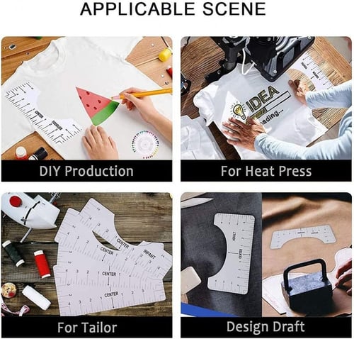 طقم ضبط مقاسات طباعة التصميم على التيشيرت مكون من...