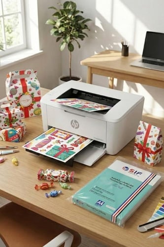 ورق مقوى لامع وجهين SIF بمقاس A4 وزن 200 جرام 50 و...