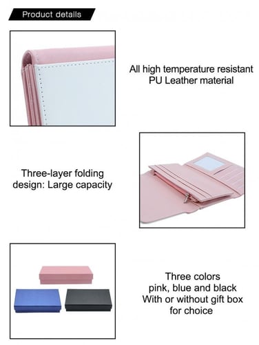 محفظة جلد بدون علبة وردي 10*19 سم سبلميشن