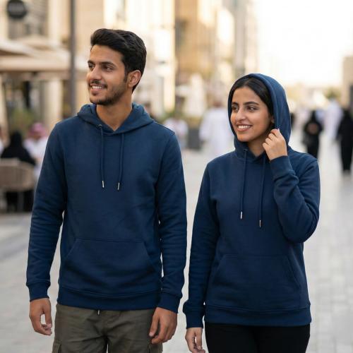 بلوفر قطن فاخر قماش ماركة تركواز غامق سادة