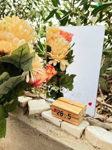 ستاند خشبي لالواح الاكريليك 15 سم اسود A5