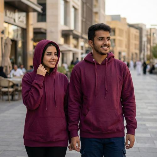 بلوفر قطن عودي هيرو سادة