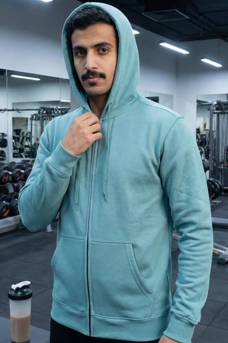 بلوفر قطن فاخر تيفاني غامق بيسك سحاب سادة