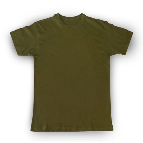 تيشيرت قطن زيتي فاخر سادة