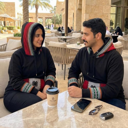 بلوفر قطن اسود قماش ثقيل مع سدو سادة