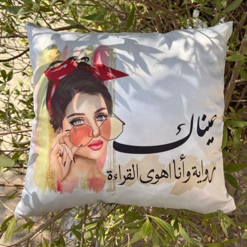 مخدة ستان رمادي لماع 40*40 سم من غير طباعة و حشوة...