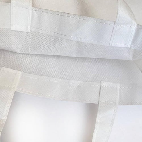 حقيبة تسوق بيضاء سادة للتسامي مع قاعدة مقاس 38×33...