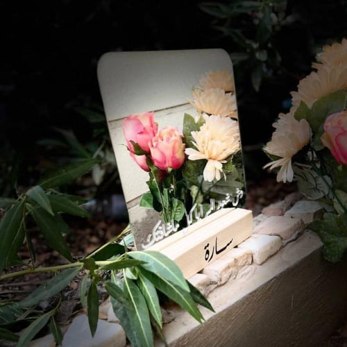 مرايا زجاج مقاس 20 * 20 سم مع ستاند خشبي