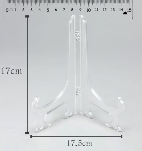 ستاند شفاف بلاستيك مقاس 17 سم