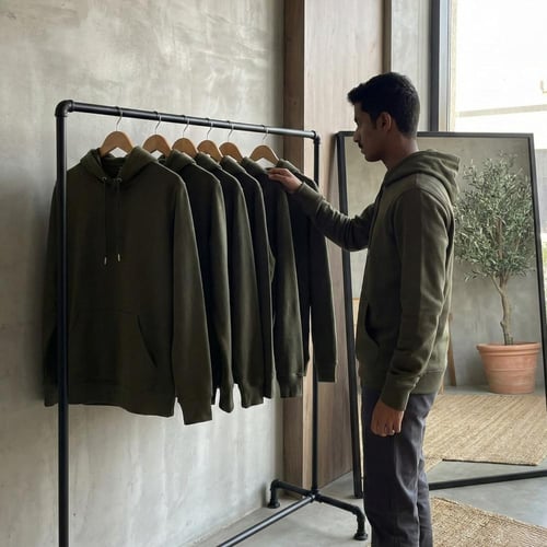 بلوفر شتوي سادة للطباعة جملة - زيتي فاخر قماش بريم...