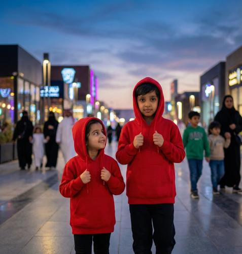 بلوفر احمر ساده قطن اطفال سادة