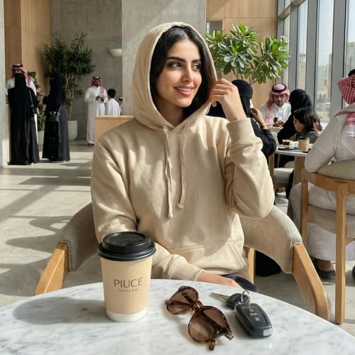 بلوفر رجالي بيج قطن سادة