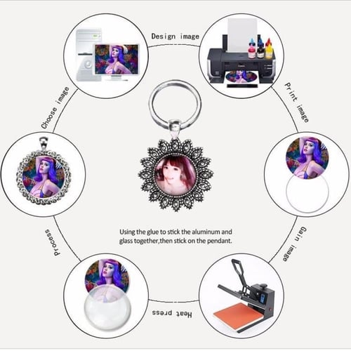 ميدالية مفاتيح دائرة طباعه سبلميشن سادة