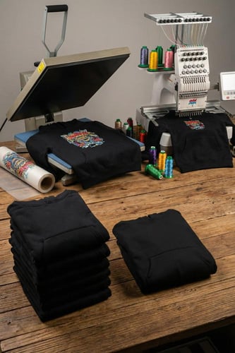 بلوفر أطفال قطن سادة للطباعة جملة - أسود ملكي فاخر...