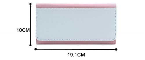 محفظة جلد بدون علبة وردي 10*19 سم سبلميشن