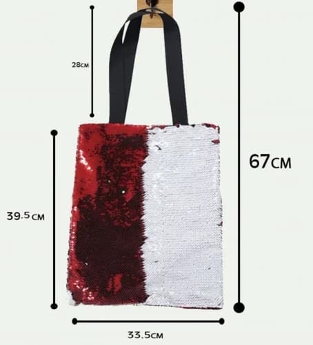 حقيبة توت باق ترتر سادة وجهين 33.50x39.50 سم